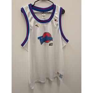 Vintage Champion Tune Squad Space Jam Mesh Basketball Jersey White XL Warner Bro